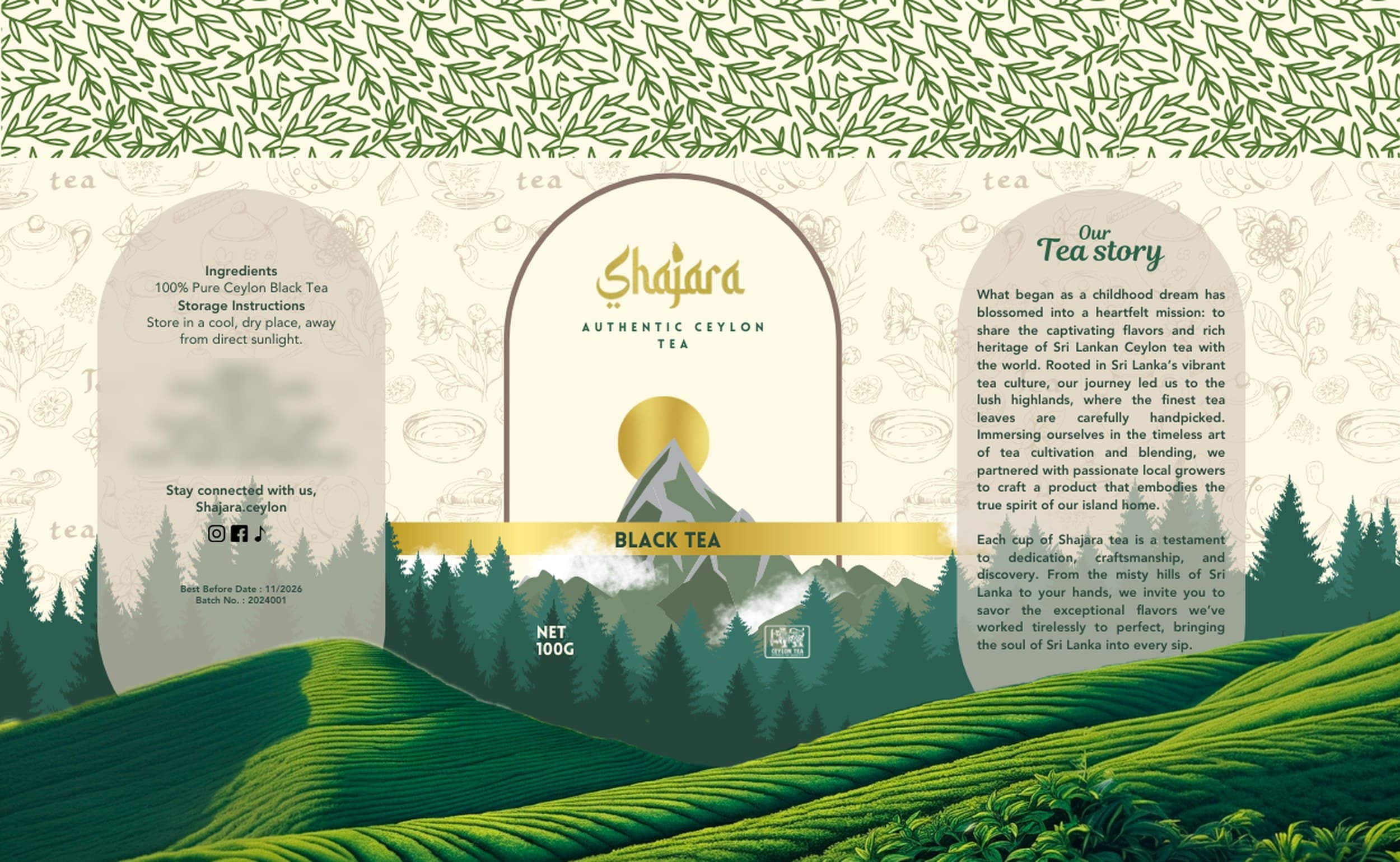 Shajara Tea — Packaging